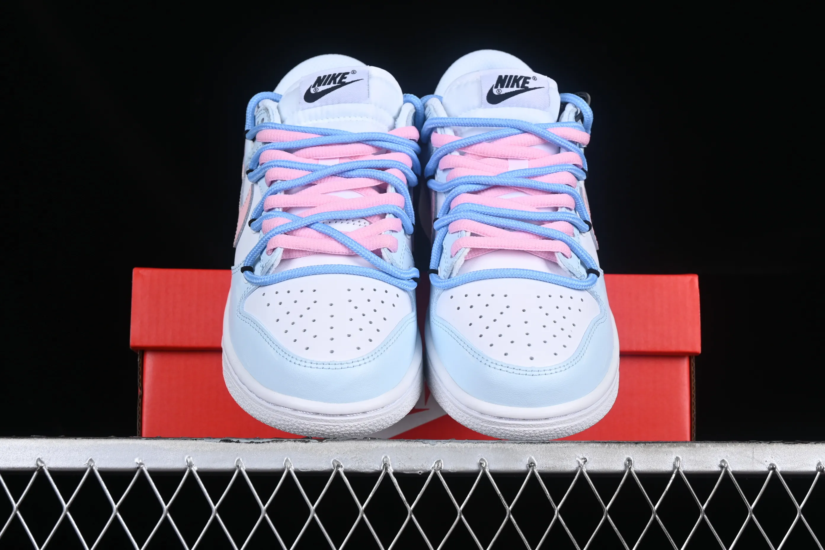 All categories Nk SB Dunk series Nk SB Dunk Low low-top sneakers Nk Dunk Low Cupid Macaron white and blue pink love vibe distressed SB strap low-top casual sneakers DD1503-109